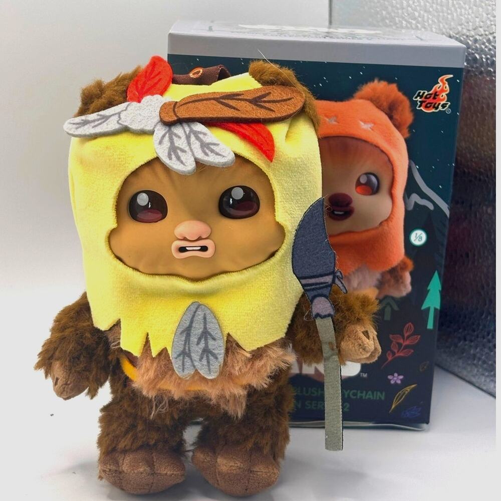 Cosbi Hot Toys Star Wars Ewok Plush Keychain, Bag Charm - PAPLOO, Open Box, New